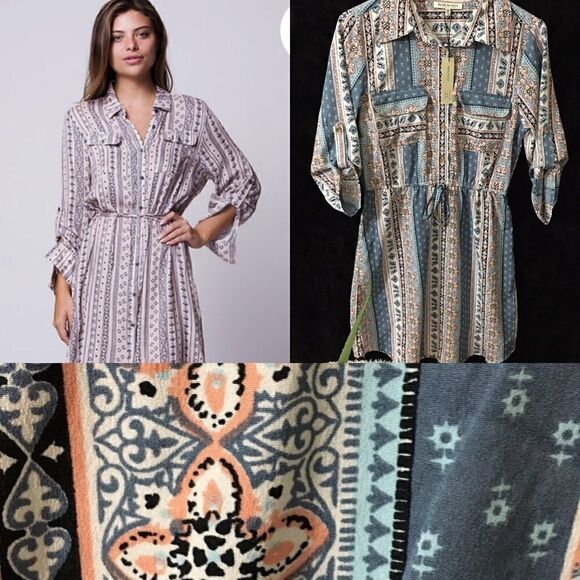 Speed Control Dresses & Skirts - HOSTPICK Gorgeous chest pocket slip like shirt dress